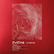 Zvičina - vrstevnice v obdélníku