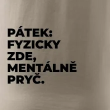 PÁTEK: FYZICKY ZDE, MENTÁLNĚ PRYČ.