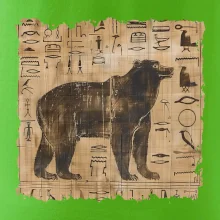 Egyptské hieroglyfy medvěd