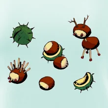 Kaštanová zvířátka - obdelník