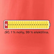 1 % nohy, 99 % elektřina