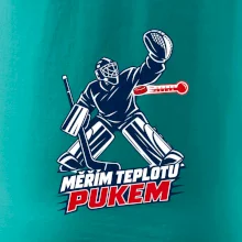 Hokejový teploměr pukem