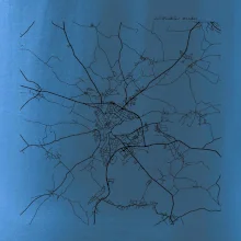 Černobílá mapa  Jindřichův Hradec (37701)