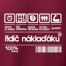 Čárový kód řidič náklaďáku