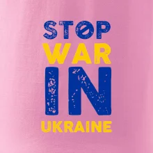 Barevný nápis Stop war in ukraine