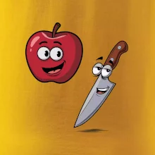 Parové triko - Jablko a nůž