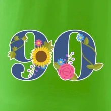 Květinové číslo kreslené - 90