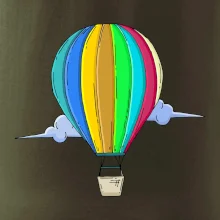 Horkovzdušný balon v oblacích