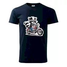 Mýval na motorce kreslený