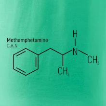 Molekulární struktura Metamfetamin