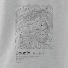Boubín - vrstevnice v obdélníku