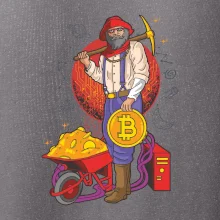 Horník těží bitcoiny