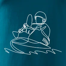 Kajak na vodě jedním tahem