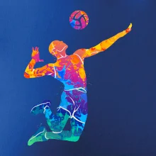 Volejbalista splash s míčem