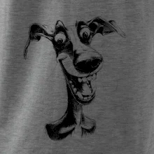 Černobílá karikatura chrt