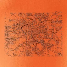Mapy měst černobílé Praha