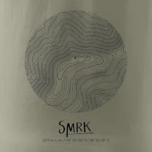 Smrk - vrstevnice v kruhu