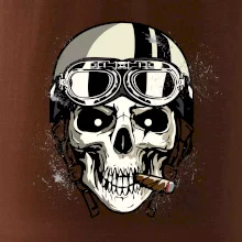 Motorkářská helma a doutník