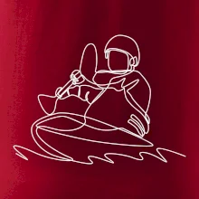 Kajak na vodě jedním tahem