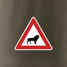 Dopravní značka - Pozor lev