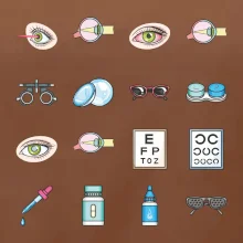 Oční lékař ikony