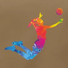 Volejbalista/Volejbalistka splash s míčem