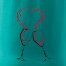 Víno je láska - srdíčka