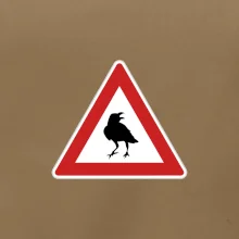 Dopravní značka - Pozor havran