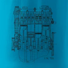 Motor Škoda/ VW 1.9L  TDI ze předu