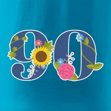 Květinové číslo kreslené - 90