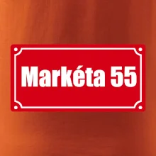 Jméno a věk - uliční cedule - červená