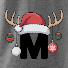 Vanoční rodinná trička - písmeno a čepice