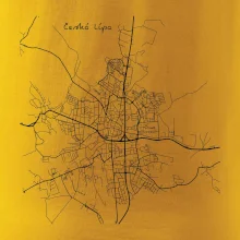 Česká Lípa - Mapa černobílá