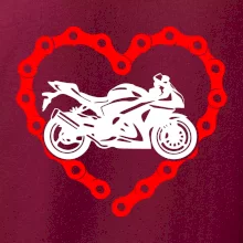 Moto srdce řetěz - silniční