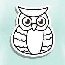 Sova kreslená na prsu