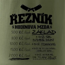 Hodinová mzda řezník
