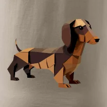 Jezevčík - slepený z papíru