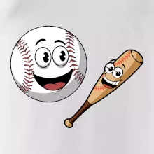 Parové triko - baseballová pálka a míček