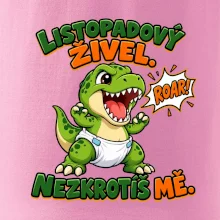 Listopadový živel zelený dinosaurus rex v plence