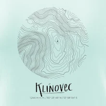 Klínovec - vrstevnice v kruhu