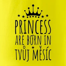 Princesses are born in (vlastní nápis měsíc narození)