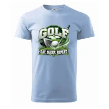 Golfová hůl s míčkem eat sleep repeat