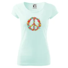 Peace symbol červené květiny