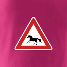 Dopravní značka - Pozor kůň běžící