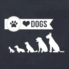 I love dogs - tlapka