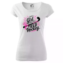Just a girl who loves field hockey černo růžové
