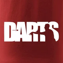 Darts - nápis se šipkařem