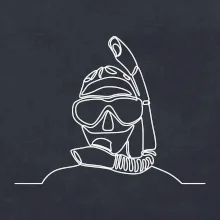 Potápěč jedním tahem