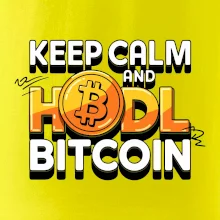 3D nápis Keep Calm and HODL Bitcoin