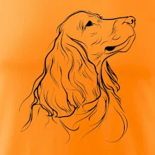 Anglický kokršpaněl černá kresba